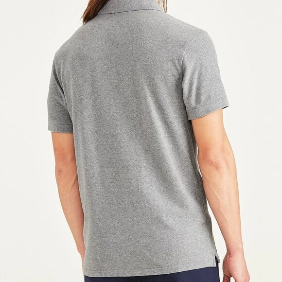 Dockers Men's Rib Collar Polo Slim Fit - Grey Heather - Size M - Picture 2 of 4